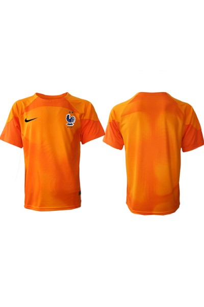 Fotbalové Dres Francie Brankářské Domácí Oblečení MS 2022 Krátký Rukáv